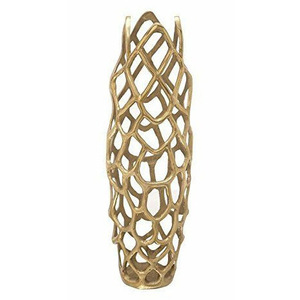 <b>Unique</b> Design Gold Color Aluminium Flower Pot Restaurant Decoration Flower <b>Vase</b> Handmade for Floor Decorative - Product Image 1