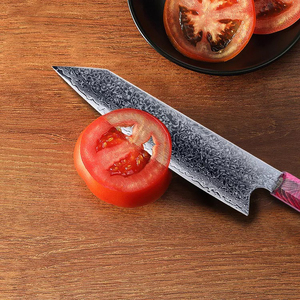 Cuchillo de chef de cocina de Damasco, gran oferta, mango de resina de 13 pulgadas de alta calidad con cubierta de cuero. - Product Image 4