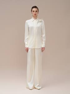 Camisas de mujer más vendidas Turn-Down Collar Sigrid Camisa de cuello puntiagudo Conjunto de 2 piezas ecológico Whiteant Vietnam Factory - Product Image 5