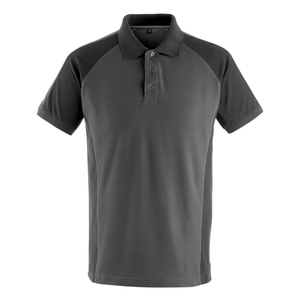 Algodón Dos Tonos Gris y Negro Color Combinación Polo Cuello Hombres Camisetas Logotipo Personalizado Impresión Polo camisas - Product Image 4