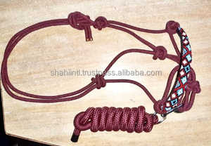 Beautifully Crafted 8mm Thick P.P Material <b>Rope</b> <b>Halter</b> with Cotton Core Filling Nose Band and Fancy Work Leads Hook - Product Image 2