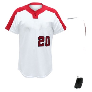 Pullover Jersey bisbol dua kancing, dengan celana panjang, kancing dipersonalisasi, produsen seragam bisbol di Pakistan - Product Image 1