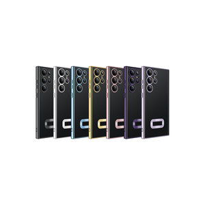 Coque arrière pour Samsung Galaxy S23 Ultra, couleur violet foncé, logo électro-plaqué - Product Image 2
