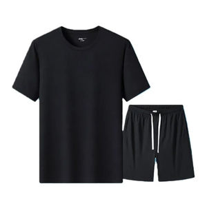 Meilleure mode OEM Logo Hommes Unisexe Été Coton Shorts et Chemise Ensemble Respirant Style Décontracté - Product Image 1