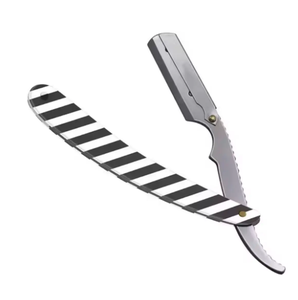Maquinilla de afeitar recta plegable de acero inoxidable ANAAIF profesional, afeitadora de peluquero, cuchillo, herramienta para afeitar el cabello, polvo para Barba, cuidado Personal - Product Image 2