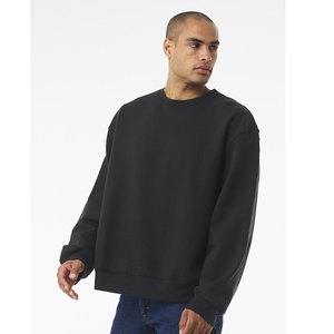 Venta al por mayor de los hombres de cuello redondo de gran tamaño de alta calidad en blanco pulóver sudadera de manga larga - Product Image 2