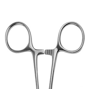 Lot de 4 pinces hémostatiques droites autoclavables en acier inoxydable, à mâchoires dentelées, avec système de verrouillage, instruments chirurgicaux - Product Image 4