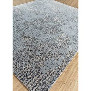 Tapis rectangulaire Uvenuti bleu en laine nouée à la main et soie de bambou, motif abstrait, pour salon et chambre à coucher /cs-01 - Product Image 2