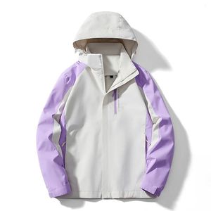 Nuevas chaquetas con capucha para exteriores para hombres, abrigo deportivo impermeable a prueba de viento de lona de calidad, ajuste holgado informal para parejas de Montañismo - Product Image 3