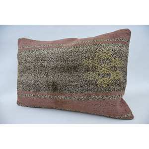 Alfombra Kantha de lana beige de 16x24 pulgadas con almohada tejida vintage - Product Image 3