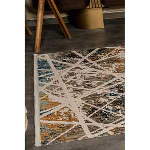 Alfombra Moderna Multicolor Netline Home HL006, 100% Poliéster, No Desprende Pelusa, Fácil de Limpiar, Duradera, 80x150 cm, para Dormitorio y Estudio - Product Image 2