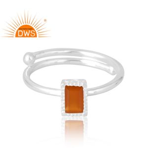 Anillo de piedras preciosas de cornalina Natural de Plata de Ley 925 más vendido, joyería personalizada para mujer, regalo para ella - Product Image 3