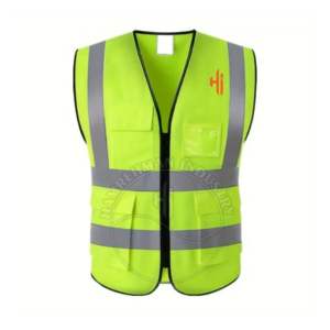 Chaleco de trabajo de seguridad vial con múltiples bolsillos personalizado de seguridad reflectante de alta visibilidad para hombres, naranja, muy buena calidad para hombres, chaleco de algodón - Product Image 2