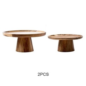 Support à gâteau décoratif en bois fait à la main de qualité supérieure avec supports à gâteau élégants et personnalisables - Product Image 5