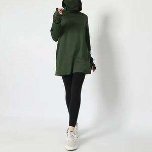 Ensemble de survêtement musulman modeste, sweat-shirt et pantalon de survêtement, streetwear d'hiver personnalisé 2026, uni, écologique, couvrant tout le corps - Product Image 2