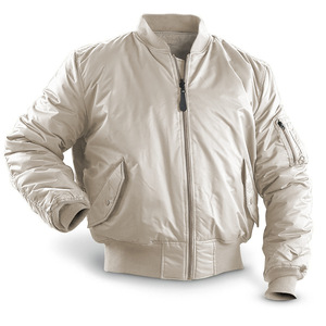 Chaqueta de Bombardero a prueba de viento Vintage para hombre de peso ligero de calidad superior hecha por profesionales Color sólido cremallera completa poliéster/algodón - Product Image 1