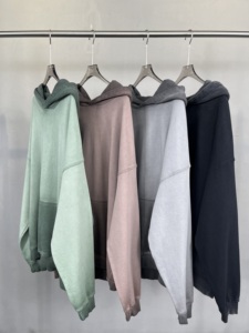 Sweat à capuche de lavage surdimensionné en coton de haute qualité - Product Image 2