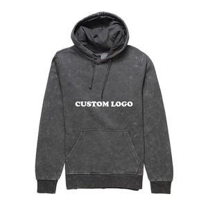 High Quality Custom Streetwear Winter Mens Acid Wash Vintage Oversized Heavyweight Cotton Fleece Eco-Friendly Hoodies - Product Image 5