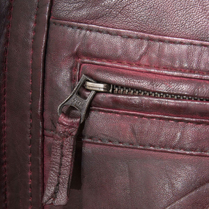 Chaqueta de Cuero para Hombre, Diseño OEM, Ajustada, Cálida para Invierno, Transpirable, a la Moda - Product Image 5