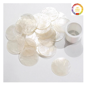 Natural Capiz <b>Shell</b> Polished White Rounds for DIY <b>Lighting</b> Accessories Home Decor Beach Wedding Crafts and Wind Chimes - Product Image 2