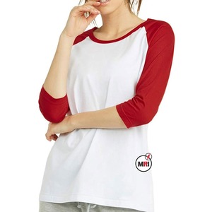 Gran oferta de calidad superior, camisa de manga larga de dos tonos de algodón para mujer, camisa en blanco sólida con cuello redondo para mujer - Product Image 6