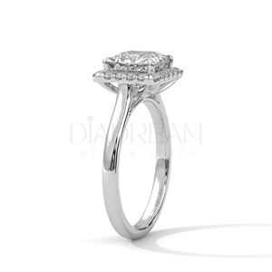 Venta caliente Compromiso Boda Unisex 925 Anillo de plata esterlina Leb Grown Diamond Jewelry Anillo de alta calidad - Product Image 5