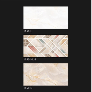 Azulejos de pared de cerámica 300x600mm Pared interior Azulejo de flor de porcelana esmaltada Fabricante de azulejos de pared de cerámica en India - Product Image 1