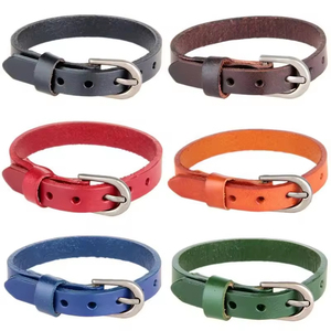 Premium <b>Mens</b> Leather Bracelet Wristbands Simple Wrist Strap Durable Adjustable Fashion Accessory for Daily Wear and Gifts - Product Image 1