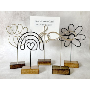 Porte-cartes en fil de fer de haute qualité, finition noire, parfait pour Noël, la maison, les fêtes, la décoration de table, porte-cartes - Product Image 5