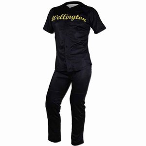 Ensemble de maillots de baseball bleus pour hommes, respirants, imprimés sur mesure, 100% polyester, livraison rapide, vêtements de sport par sublimation - Product Image 5