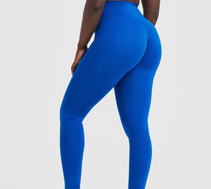 Leggings de yoga de fitness extensibles à taille haute de haute qualité 2026 avec couleur unie pour l'entraînement et l'exercice, leggings pour femmes en gros - Product Image 2