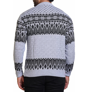 Pull décontracté d'hiver pour homme grande taille, coupe ample, col rond, doublure en laine, imprimé numérique, anti-boulochage, anti-plis, respirant - Product Image 6