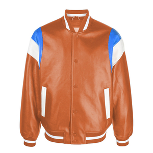 Ensemble blouson de jogging pour hommes varsity letterman avec logo personnalisé en cuir lourd pour hommes de haute qualité OEM en laine de créateur - Product Image 3