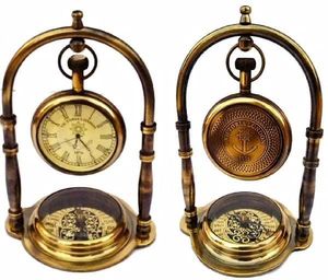 Horloges de table antiques Réveil à thème vintage Table rétro fixe en métal traditionnel du milieu du siècle moderne - Product Image 3