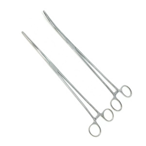 2 fórceps Rochester Pean rectos y curvos, instrumento veterinario quirúrgico de 12" - Product Image 1