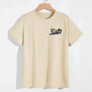 El mejor precio 100% camisetas de algodón de punto ligero Color personalizado impreso último diseño patrón sólido camisetas impresas personalizadas - Product Image 1