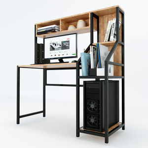 Rubberwood PC <b>Desk</b> with Bookshelf & <b>Drawer</b> for Bedroom Simple Design COD68036 - Product Image 3