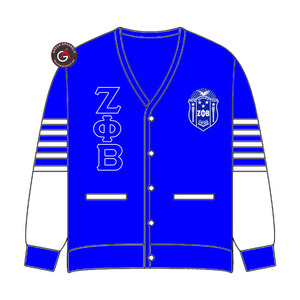 Zeta Phi Beta Finer Embroidery Women Acrylic <b>Cardigans</b> | ZOB Sorority Embroidered Ladies Custom Style <b>Cardigan</b> Sweater - Product Image 4