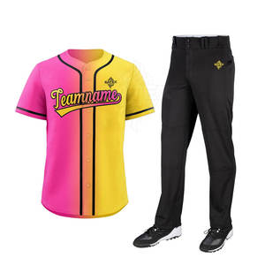 Uniforme de Béisbol Personalizable de Alta Calidad, 100% Poliéster, Transpirable, de Secado Rápido, Servicio OEM, Venta al Por Mayor Disponible - Product Image 1