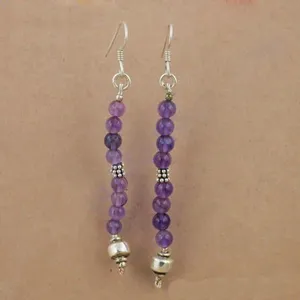 Pendientes de Plata 925 con Amatista para Mujer, Accesorio de Moda para Uso Diario - Product Image 1