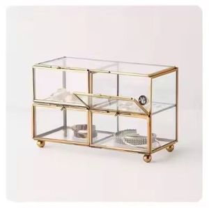 Soporte de joyería de hierro de color dorado de diseño maravilloso hecho a mano soporte de exhibición de patrón cuadrado en forma de rectángulo para almacenamiento - Product Image 5