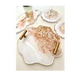 ถาดเรซิ่นทำมือสำหรับเป็นของขวัญ เหมาะสำหรับวางโชว์บนเคาน์เตอร์ครัว ด้วยดีไซน์ศิลปะที่เป็นเอกลักษณ์ - Product Image 1