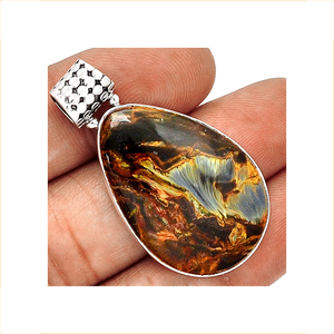 ที่สวยงาม925เงินสเตอร์ลิง Pietersite จี้ที่ทำด้วยมือสำหรับการขายในราคาที่ดีที่สุด - Product Image 3