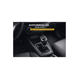 Palanca de Cambios de 5 Velocidades para Hyundai I20 2018-2020, 43711C72104X, Marco Negro Cromado, Compatible con Material de Cuero - Product Image 1