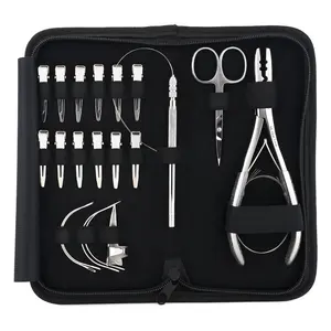 Micro beads hair extension tools kit Hair Remover plier, Parting Ring, Loop Tool & Hair Sectioning Clips Wholesale Prices