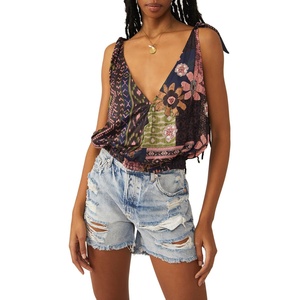 Top a Canotta Surplice Lemonade Combo da Donna Free People, Traspirante, in Tessuto con Decorazione Arricciata, Taglia Unica per Uso in Palestra - Product Image 1