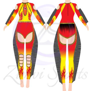 Tissu extensible Bon fournisseur avec logo personnalisé Dernier style Confortable Uniformes de majorette de haute qualité pour adultes par Zimvi Sports - Product Image 1