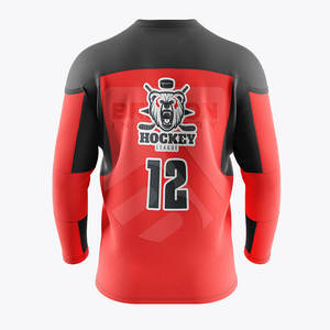 OEM Custom Team Ice Hockey Uniforms Sublimation Printed Breathable Quick Dry Jersey Set - Product Image 2
