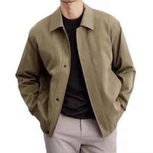 Veste d'extérieur décontractée pour hommes d'affaires de marque supérieure avec col rabattu manteaux de mode simples pour une utilisation au bureau - Product Image 4