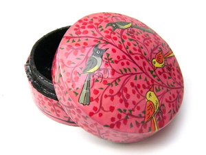 Traditional Kashmiri Art Paper Mache Trinket <b>Box</b> With Colorful Patterns Ideal For Gifts And <b>Keepsakes</b> - Product Image 3